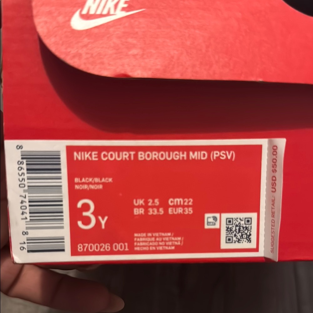 Nike Kids' Black High-Top Sneakers